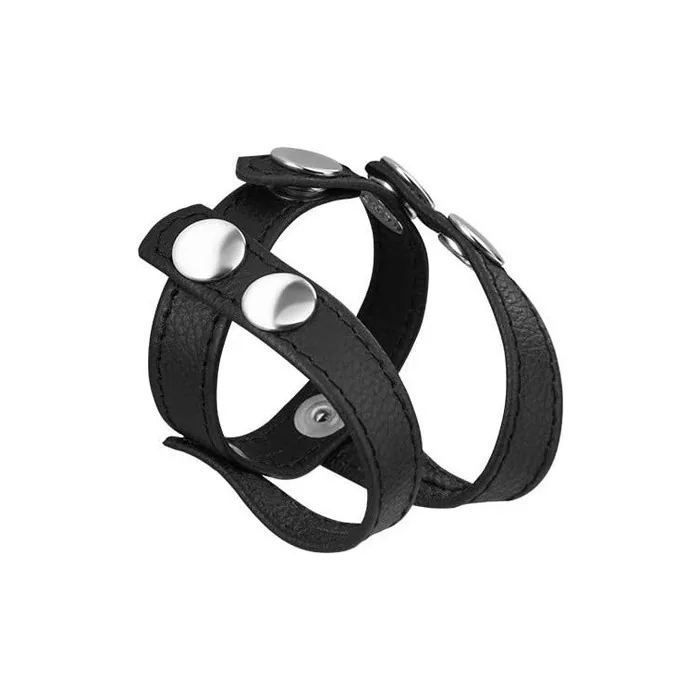 Erotic Fashion ra7417 Penis Band Black Genuine Leather