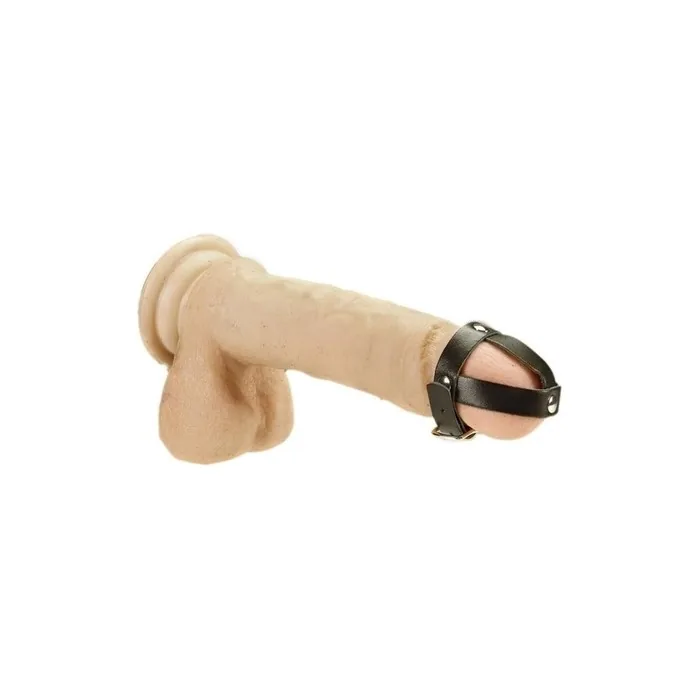 Erotic Fashion Ra7466 Penis Band Black Genuine Leather