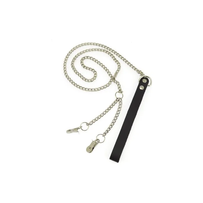 Erotic Fashion ra7559 Labia / Nipple Leash Silver Metal