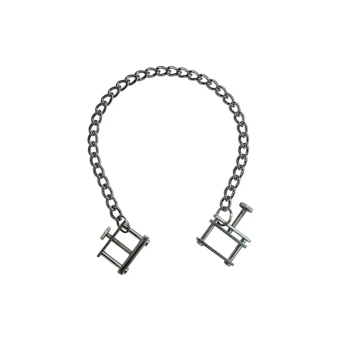 Erotic Fashion Ra7678 Nipple Clamps Silver Metal Adjustable 1 Pack 1 X 1