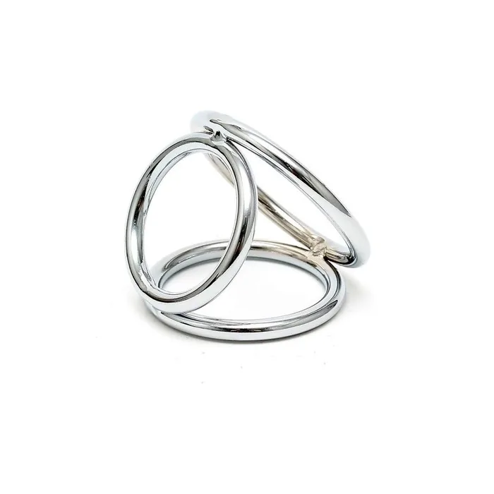 Rimba Triangle Cock and Balls Rings Silver 130g