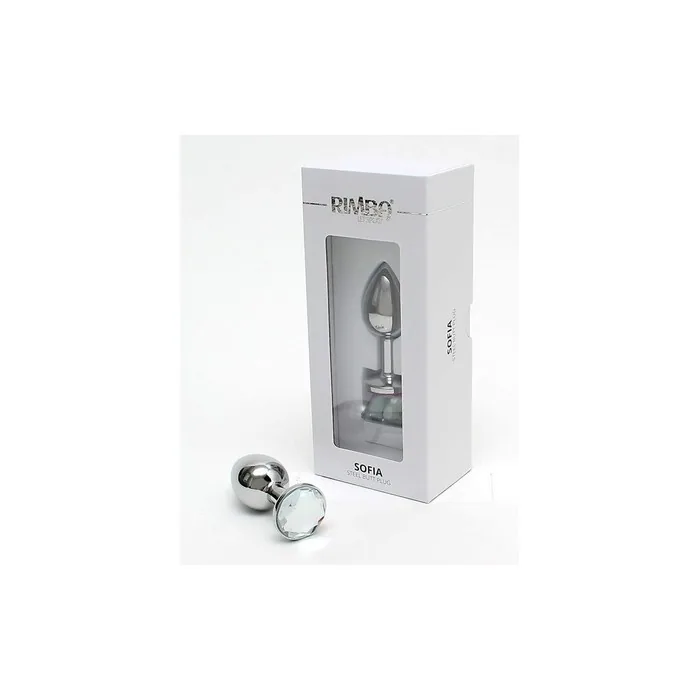 Rimba Sofia Metal Butt Plug Silver Pearl