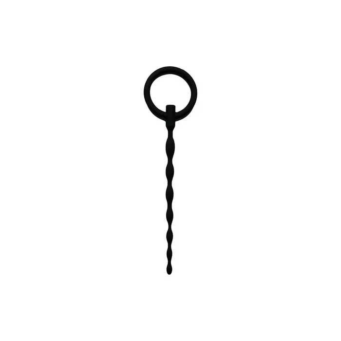 Silicone Ring Penis Plug - Black
