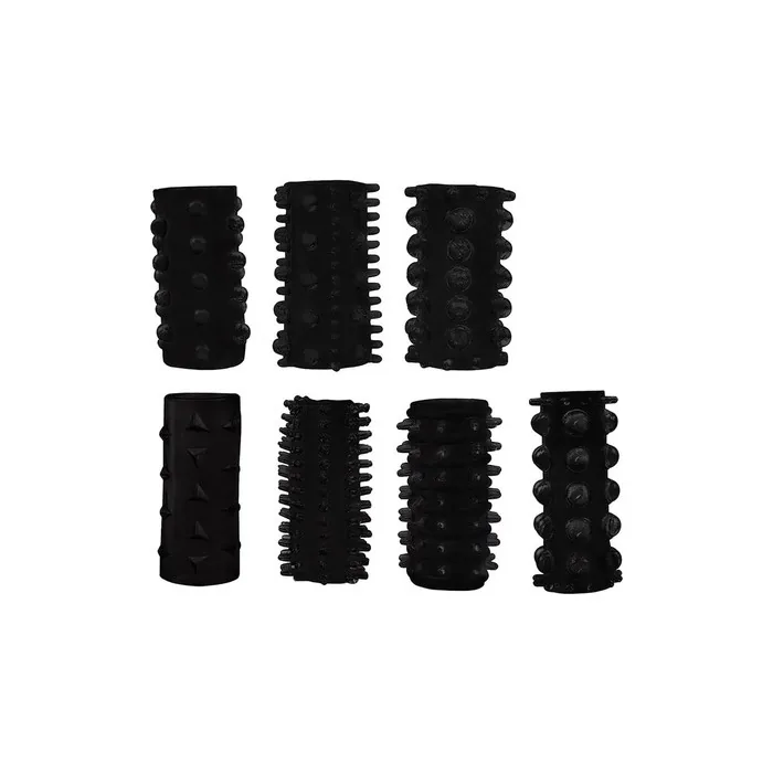 Dream Toys Penis Sleeve Set 7 Textured Sleeves Black