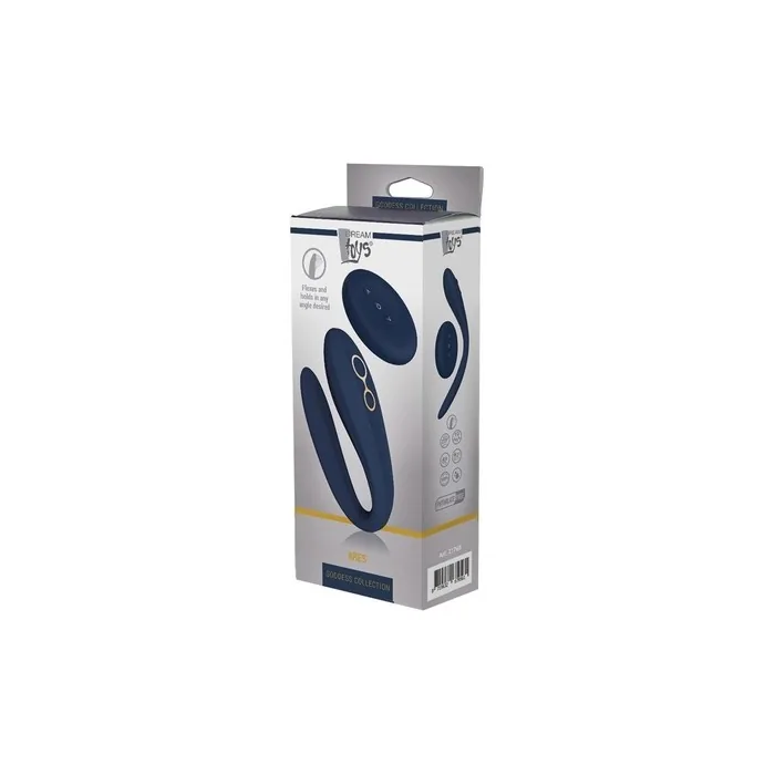Dream Toys Goddess Collection Ares Couples Vibrator with Remote Control - Blue, 50 x 50 x 28 cm