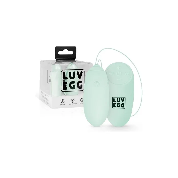 LUV EGG Vibration Egg with Remote Control for Exciting Foreplay - Suitable for Couples and Beginners: 10 Modes, Waterproof, Rechargeable, Blue