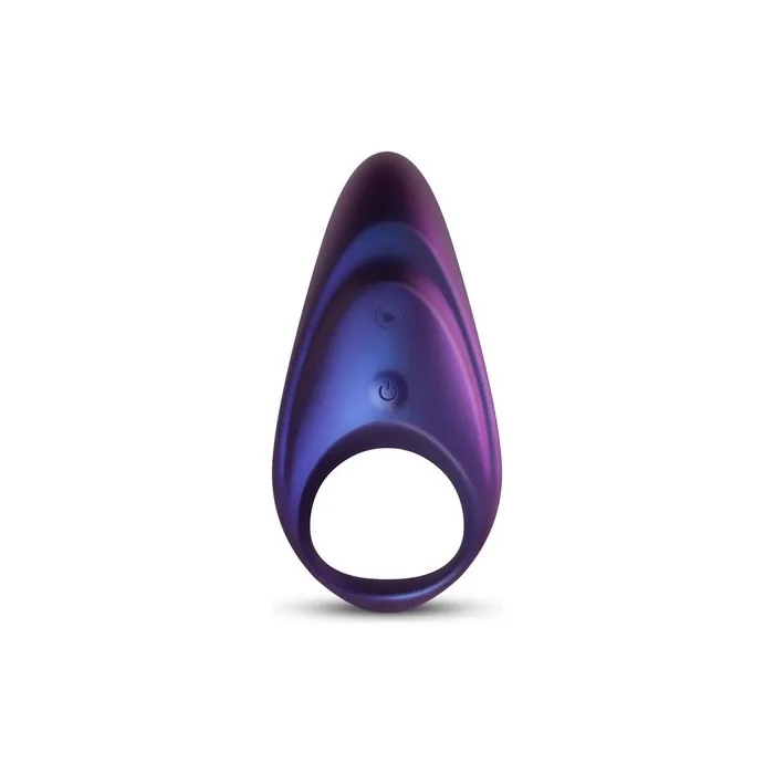 Hueman Neptune Vibrating Cockring with Remote Control - Pleasure Ring with Clitoral or Perineum Stimulator - Perfect Toy for Couples - Purple