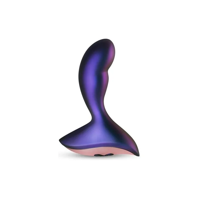 Hueman Intergalactic Anal Vibrator with Wireless Remote Control and Curved Top - Prostate Vibrator - Quiet Vibrating Anal Toy - Insertable Length 8.50cm - Purple
