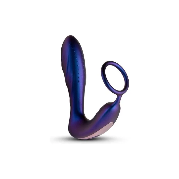 Hueman Black Hole Anal Vibrators with Cockring - Anal Vibrator with Wireless Remote Control - For Prostate Stimulation and Harder and Longer Erection - Insertable Length 11.00cm - Purple