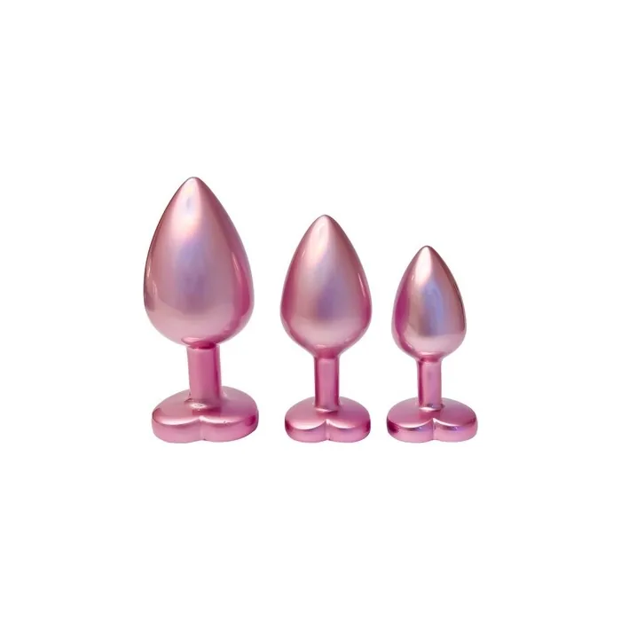 Dream Toysset Gleaming Love Plug Anal Plug Pearl Pink 3 Pieces