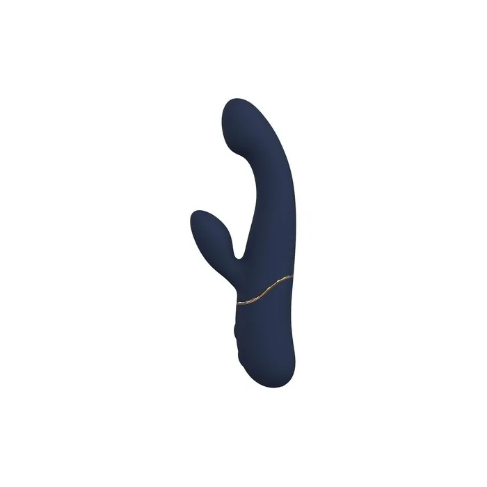 Goddess Collection Hestia Duo Vibrator With Rocking Function In Navy Blue