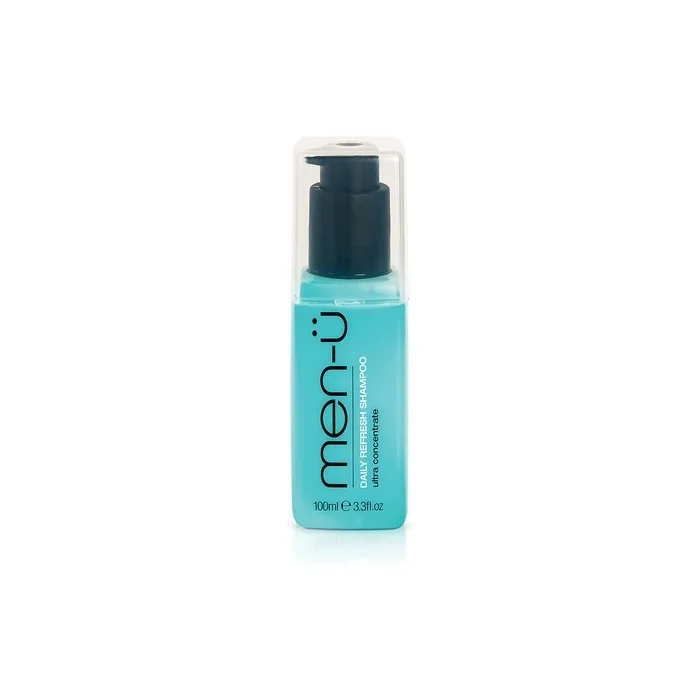 men-u Daily Refresh Shampoo for Men Ultra-Concentrate Formula 100ml - Up to 120 Shampoos with Pump