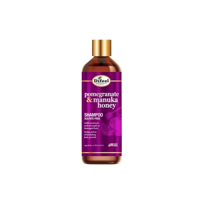 Difeel Pomegranate & Manuka Honey Sulfate-Free Shampoo 12 Oz - Strengthens