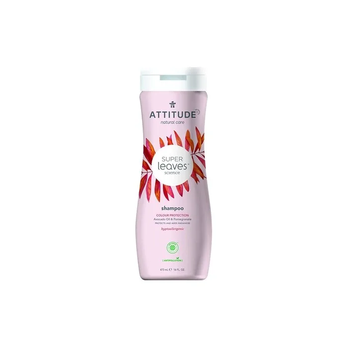 ATTITUDE Super Leaves Color Protection Shampoo 473ml - Vegan Shampoo without Silicones, Sulfates, and Parabens - Gentle Hair Care for Dyed Hair