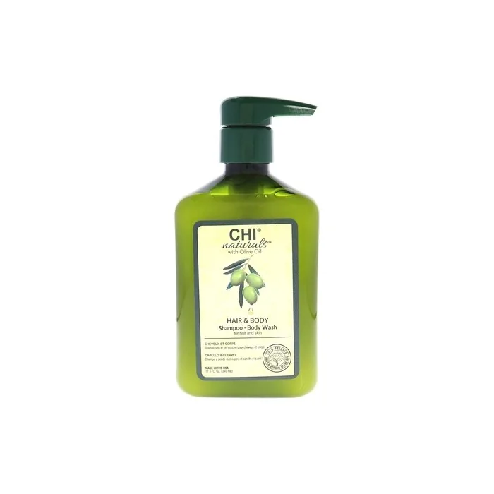 CHI Naturals with Olive Oil Hair Shampoo and Body Wash 340ml 11.5oz
