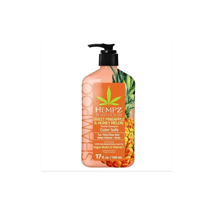 Hempz Biotin Shampoo Sweet Pineapple & Honey Melon For Thin Fine Hair Growth