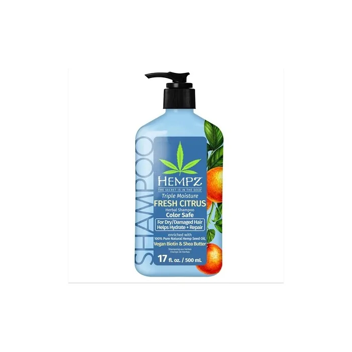 Hempz Triple Moisture Herbal Hair Shampoo Moisturizing Gentle Shampoo