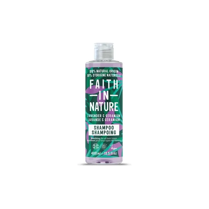 Faith In Nature Natural Lavender Geranium Shampoo Soothing Vegan Formula