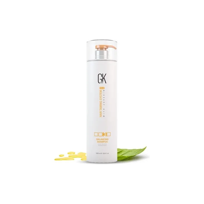 GK HAIR Global Keratin Balancing Shampoo 1000ml 33.8 Fl Oz for Oily and Color Treated Hair Deep Cleansing Restores pH Levels Ideal for Over-Processed and Environmentally Stressed Hair