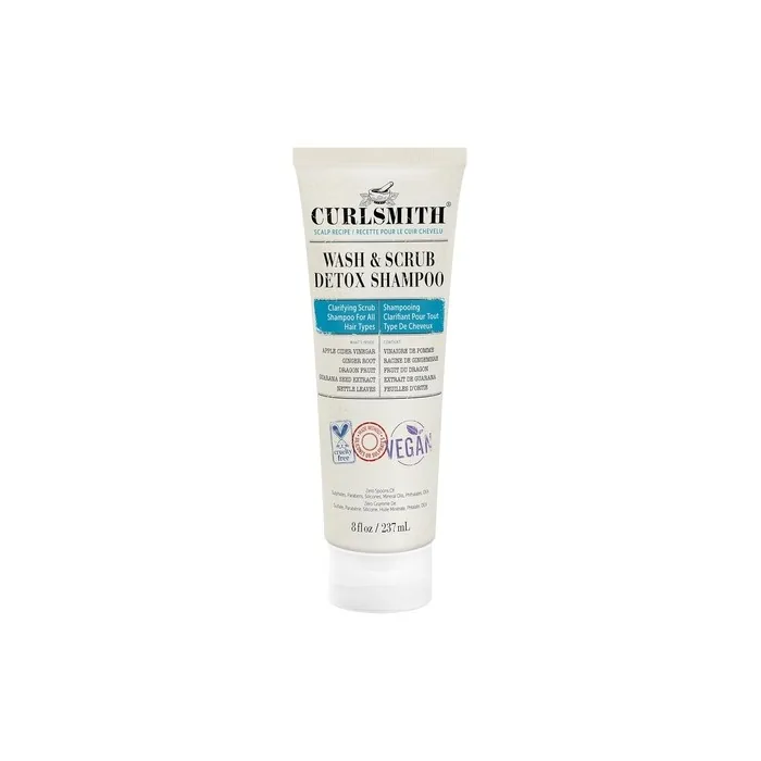 Curlsmith Wash & Scrub Detox Shampoo Vegan Exfoliating Clarifying Shampoo