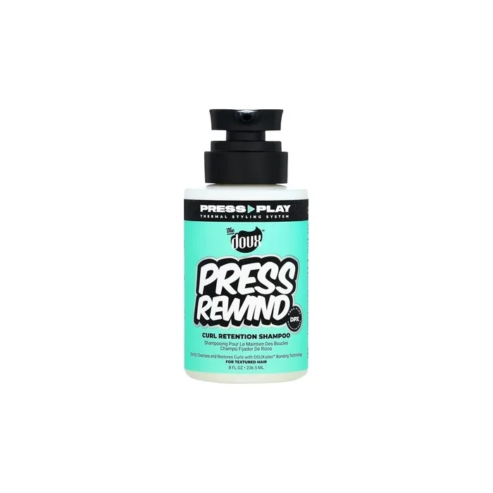 The Doux Press Rewind Curl Retention Shampoo for Cleansing and Restoring Curly Hair