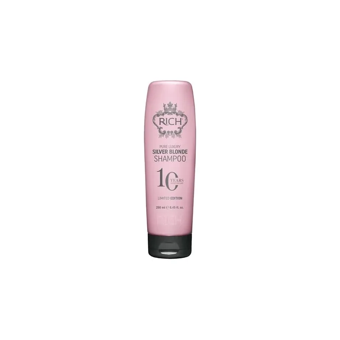 RICH Pure Luxury Silver Blonde Shampoo Purple Shampoo for Blonde Platinum Bleached Silver Gray Ash and Brassy Hair No Yellow Tones 8.45oz