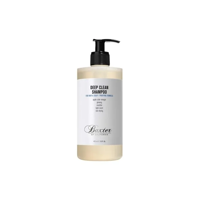 Baxter of California Deep Clean Shampoo Detoxifying and Purifying Thinning Hair Repair Sulfate Free 473ml