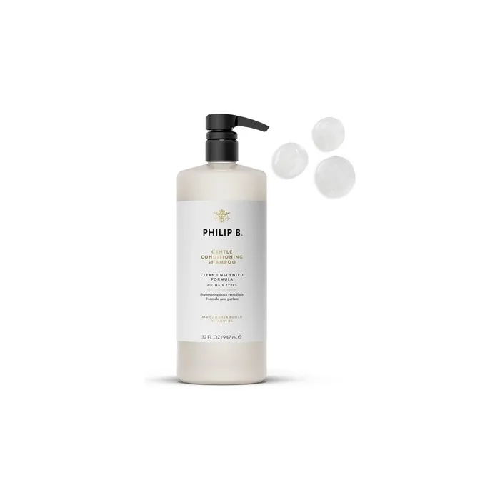 PHILIP B. Gentle Conditioning Shampoo 32 oz. Light-weight Hair Moisturizer Protecting Color Adds Softness and Shine 2 Pound