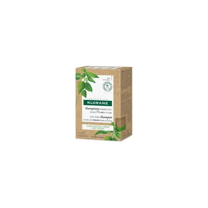 Klorane Nettle Shampoo Mask 2 In 1 Powder For Oily Hair 8x3g
