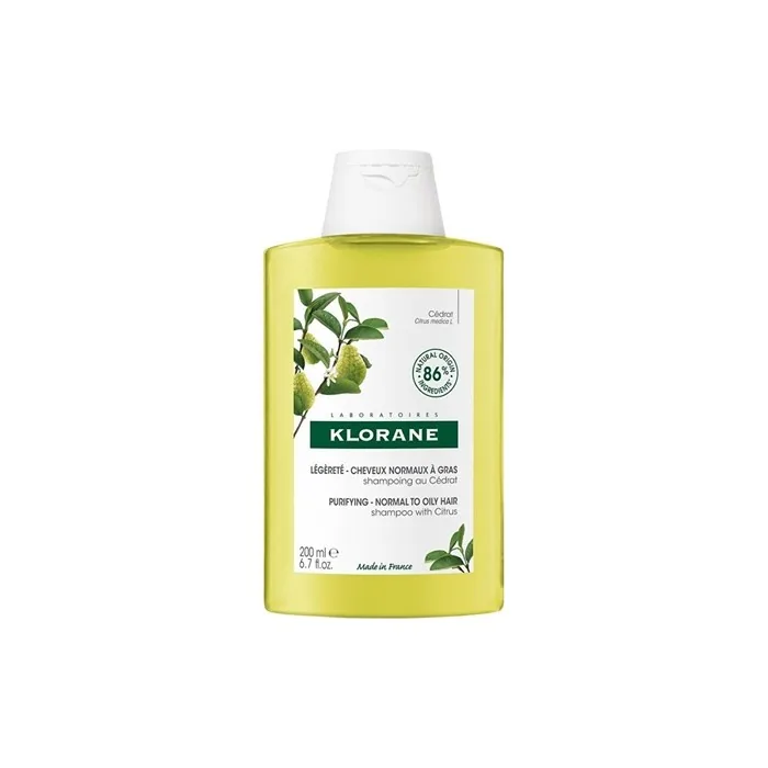Klorane Lemon Purifying Shampoo For Normal To Oily Hair 200ml