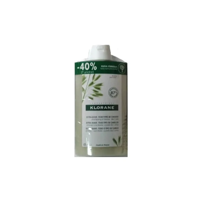 Klorane Klorane Extra Gentle Oat Shampoo 2x400ml