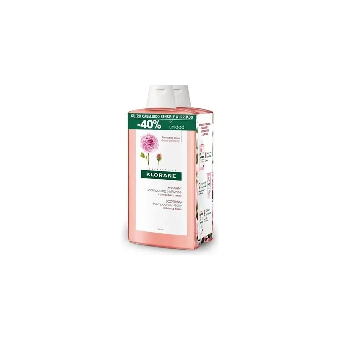 Klorane Klorane Duplo Peony Shampoo 2x400ml