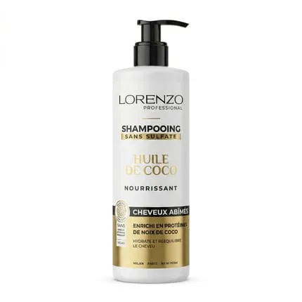 Lorenzo Professional Sulfate-Free Shampoo with Coconut Oil