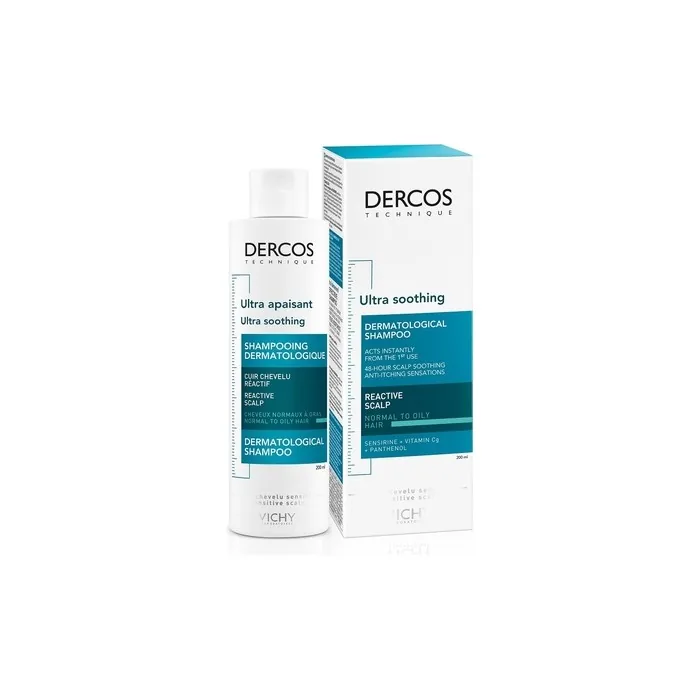 Dercos Ultra Soothing Shampoo For Normal And Oily Hair 200ml
