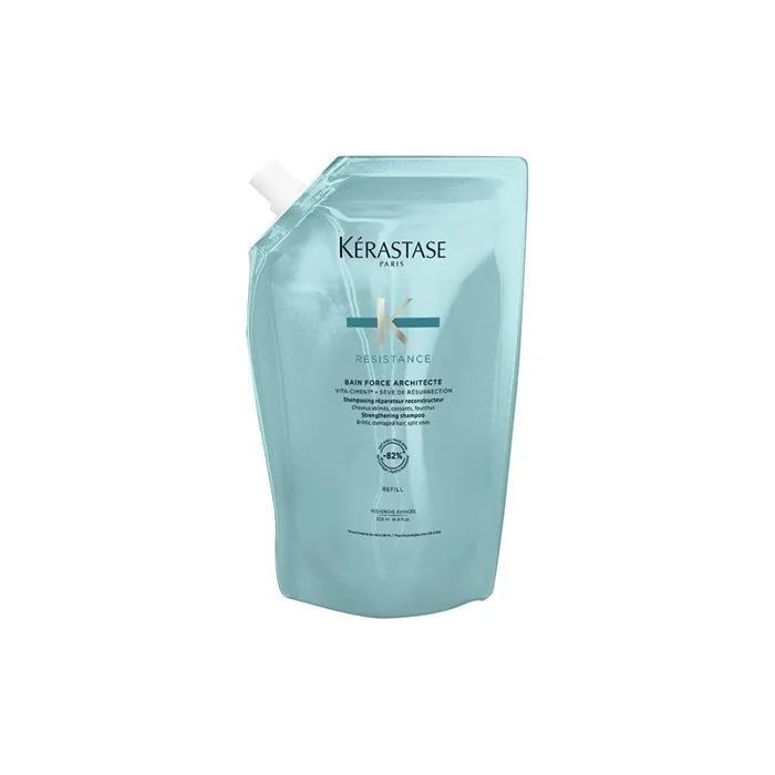 Kérastase Bain Force Architecte Strengthening Shampoo Refill 500 Ml For Very Brittle And Damaged Hair