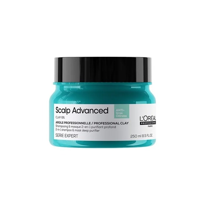 L'Oral Professionnel Scalp Advanced Antioiliness 2in1 Clay Shampoo And Mask 250 Ml