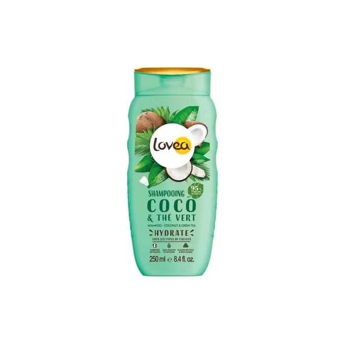 Lovea Shampoo with Coconut Water and Green Tea Extract for All Hair Types