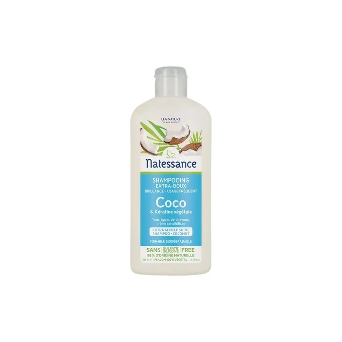Natessance Coconut Natural Extragentle Shine Shampoo 250ml