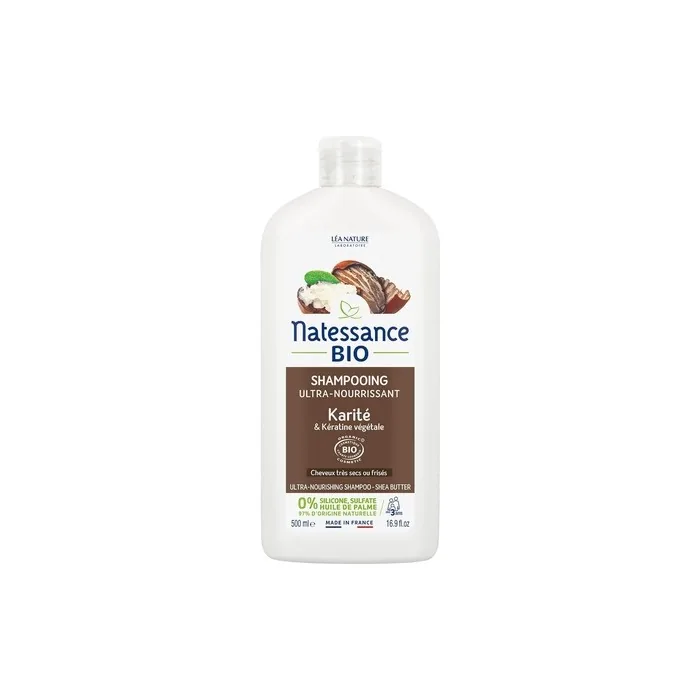 Natessance Organic Ultra-Nourishing Shea and Vegetable Keratin Shampoo 500ml