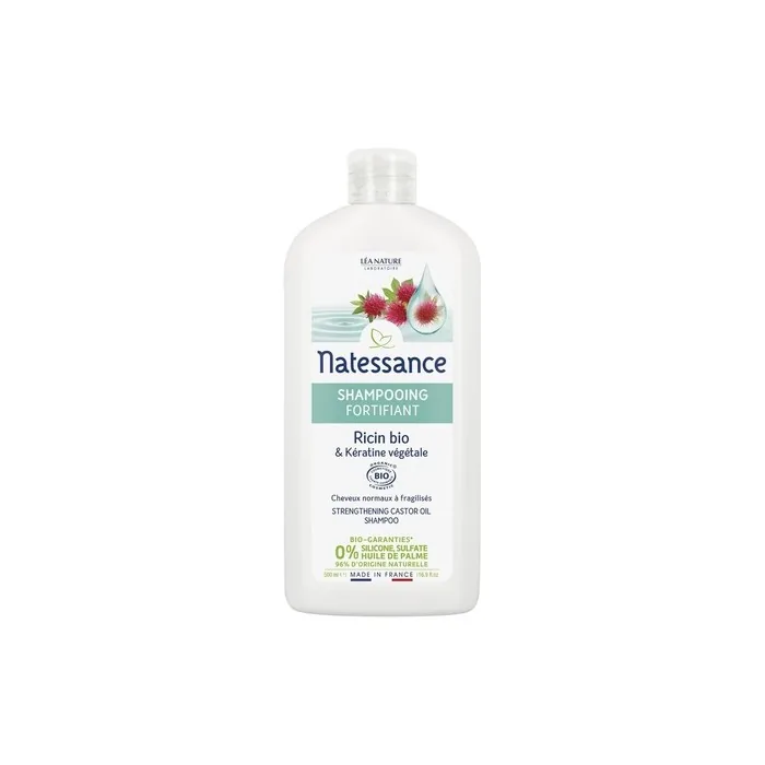 Natessance Straightening Organic Castor Oil and Vegetable Keratin Shampoo 500ml