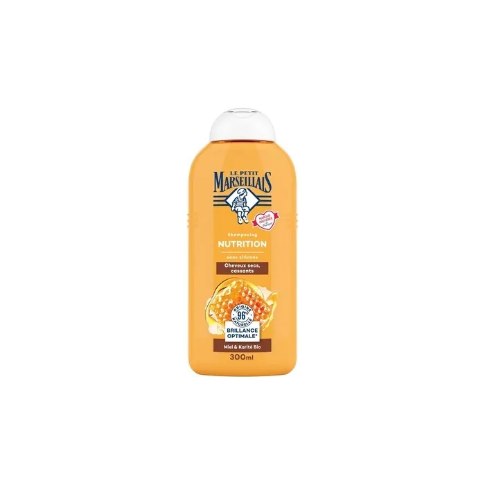 Le Petit Marseillais Shampoo Nutrition Honey Organic Shea 300 Ml Silicone Free Shampoo