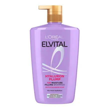 L'Oral Paris Elvital Hyaluron Plump Shampoo For Dehydrated Hair 1000 Ml