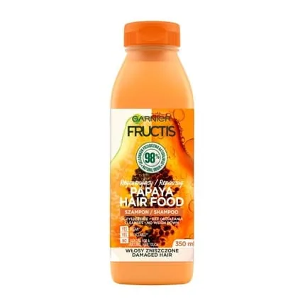Garnier Fructis Papaya Hair Food Shampoo Repairing Shampoo For Damaged Hair 350ml