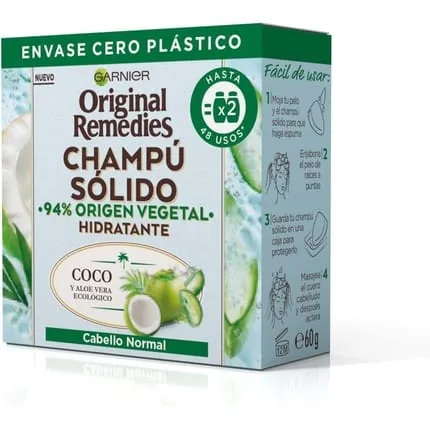 Original Remedies Solid Shampoo 60g Coconut & Aloe V3