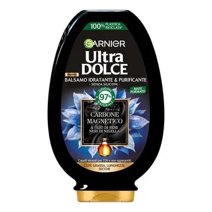 Garnier Ultra Dolce Carbone Shampoo with Silicone-Free Conditioner 250ml - Pack of 3