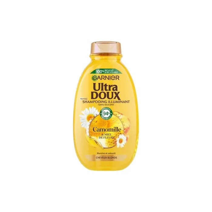 Garnier Ultra Doux Shampoo for Natural or Highlighted Blonde Hair with Chamomile