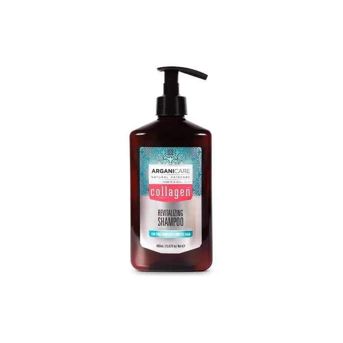ARGANICARE Energising Shampoo with Collagen for Fine and Devitalised Hair 400ml Bottle