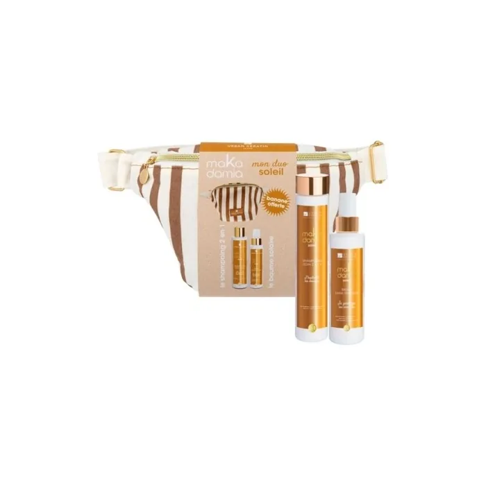 Urban Keratin Uk Macadamia Soleil Shampoo + Balm + Banana Bag