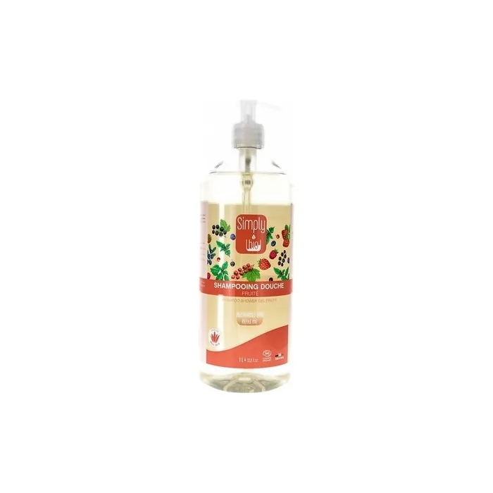 Simply Bio Fruity Organic Shower Shampoo 1L - Hair Detergent