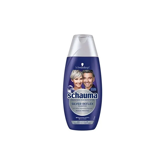 Schauma Silver Reflex Anti-Yellowness Shampoo for Gray, White, and Blonde Hair 250ml